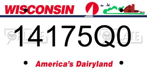 14175Q0 Wisconsin License Plate
