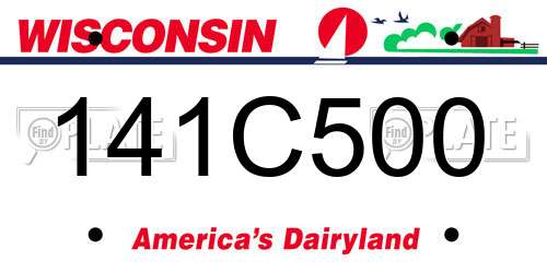 141C500 Wisconsin License Plate