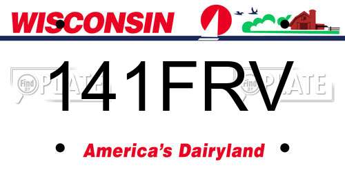 141FRV Wisconsin License Plate