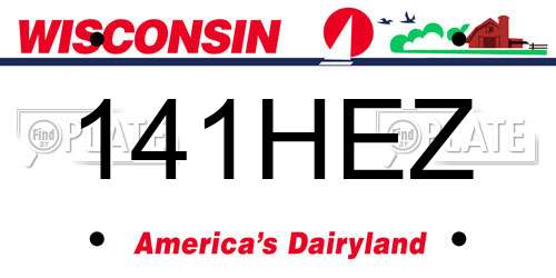 141HEZ Wisconsin License Plate