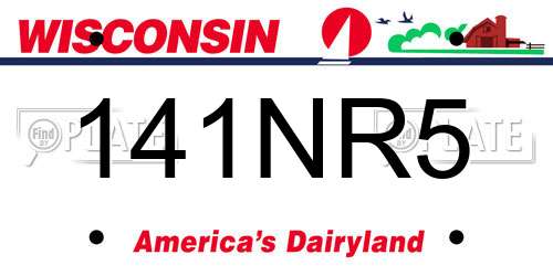 141NR5 Wisconsin License Plate