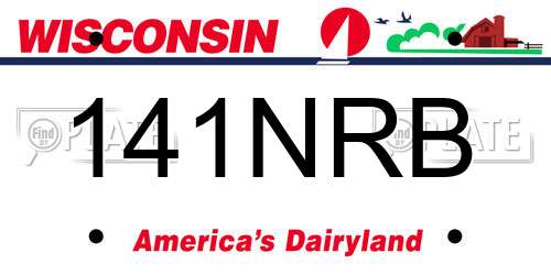 141NRB Wisconsin License Plate
