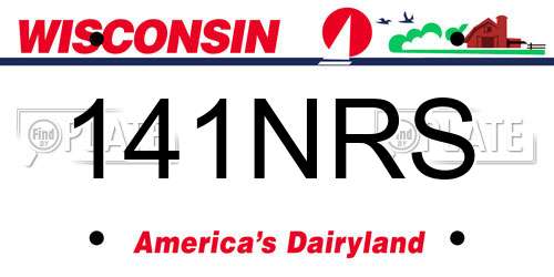141NRS Wisconsin License Plate
