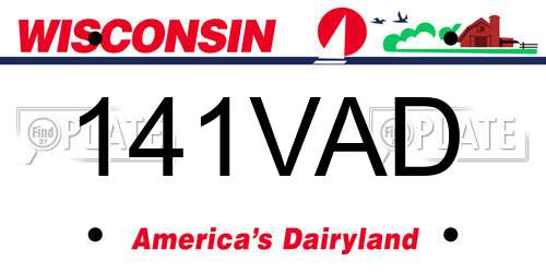 141VAD Wisconsin License Plate