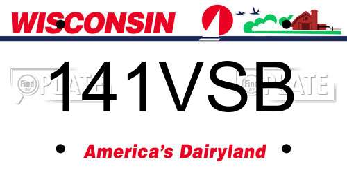 141VSB Wisconsin License Plate