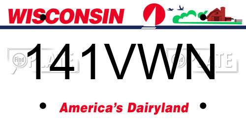 141VWN Wisconsin License Plate