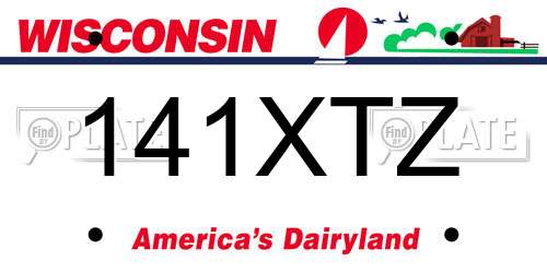 141XTZ Wisconsin License Plate
