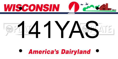 141YAS Wisconsin License Plate