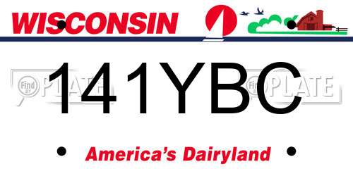141YBC Wisconsin License Plate