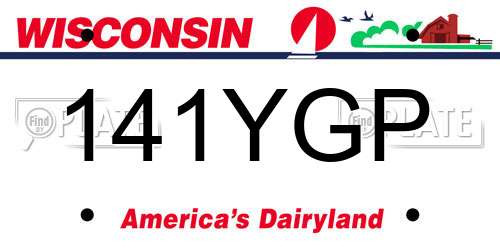141YGP Wisconsin License Plate