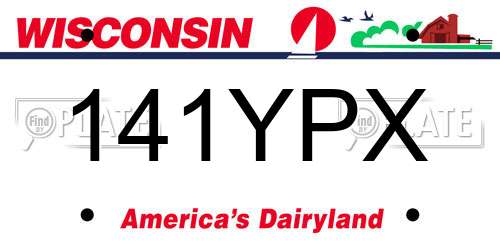 141YPX Wisconsin License Plate