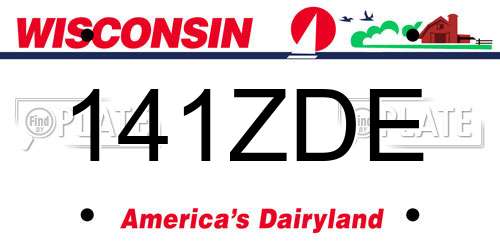 141ZDE Wisconsin License Plate