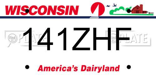 141ZHF Wisconsin License Plate