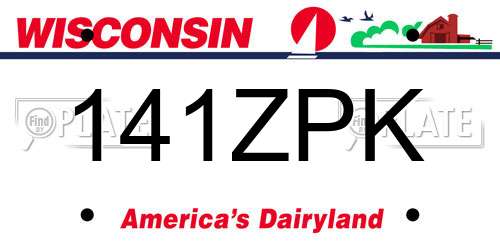 141ZPK Wisconsin License Plate