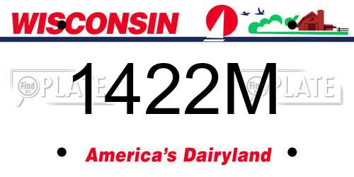 1422M Wisconsin License Plate