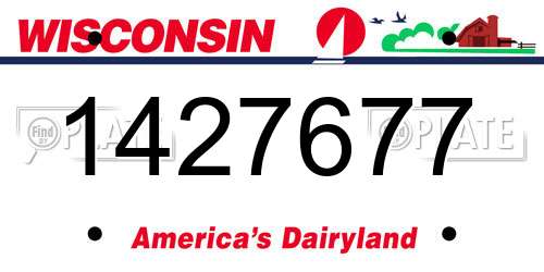 1427677 Wisconsin License Plate