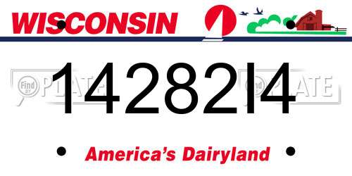 14282I4 Wisconsin License Plate