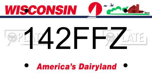 142FFZ Wisconsin License Plate
