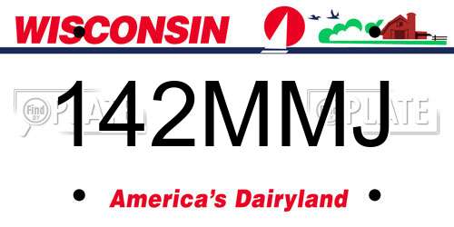 142MMJ Wisconsin License Plate
