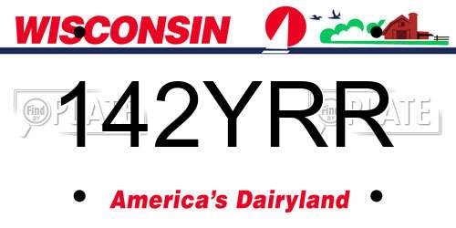 142YRR Wisconsin License Plate