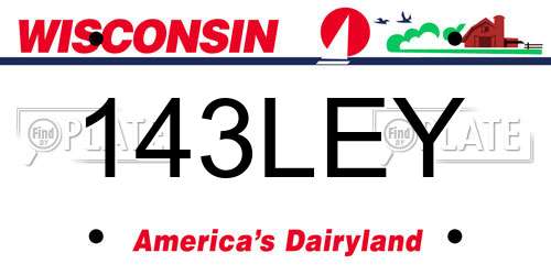 143LEY Wisconsin License Plate