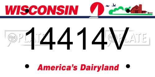 14414V Wisconsin License Plate