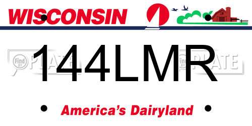 144LMR Wisconsin License Plate