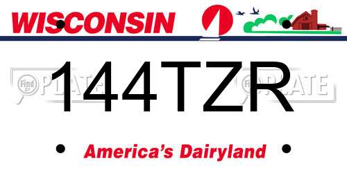 144TZR Wisconsin License Plate