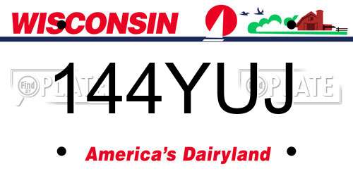 144YUJ Wisconsin License Plate