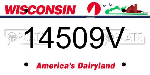 14509V Wisconsin License Plate