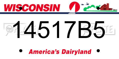 14517B5 Wisconsin License Plate