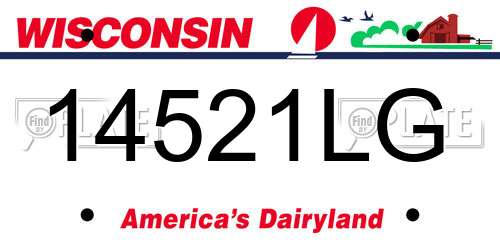 14521LG Wisconsin License Plate