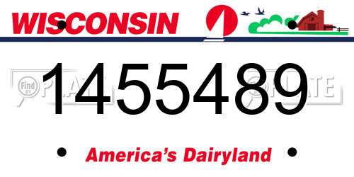 1455489 Wisconsin License Plate