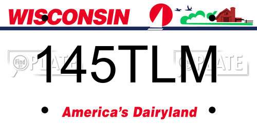 145TLM Wisconsin License Plate