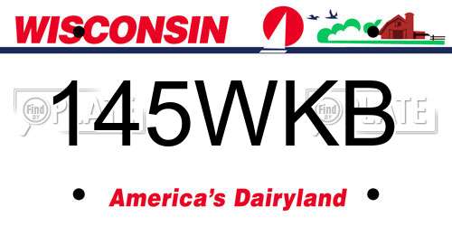 145WKB Wisconsin License Plate