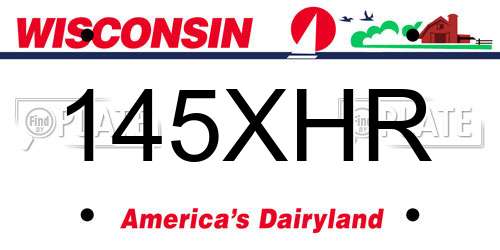 145XHR Wisconsin License Plate