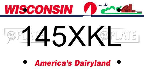 145XKL Wisconsin License Plate