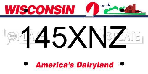 145XNZ Wisconsin License Plate