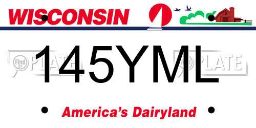 145YML Wisconsin License Plate