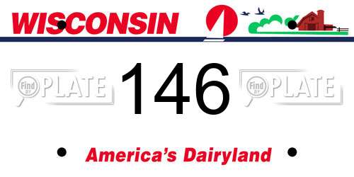 146 Wisconsin License Plate