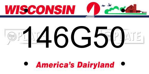 146G50 Wisconsin License Plate