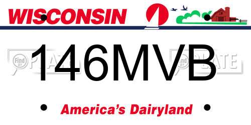 146MVB Wisconsin License Plate