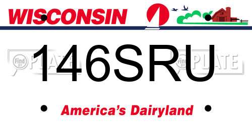 146SRU Wisconsin License Plate
