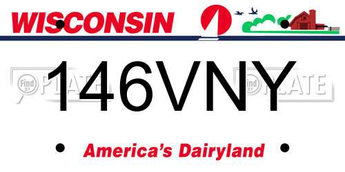 146VNY Wisconsin License Plate