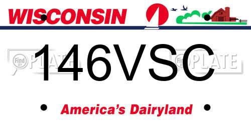 146VSC Wisconsin License Plate