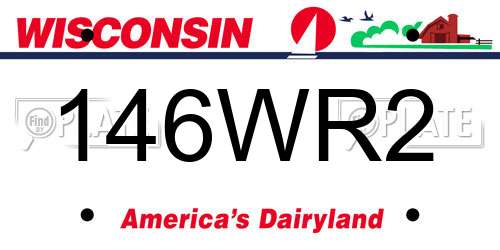 146WR2 Wisconsin License Plate
