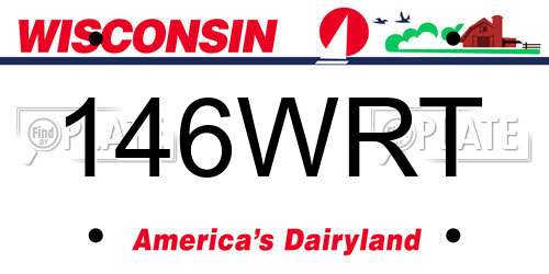 146WRT Wisconsin License Plate