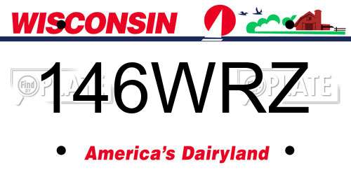 146WRZ Wisconsin License Plate
