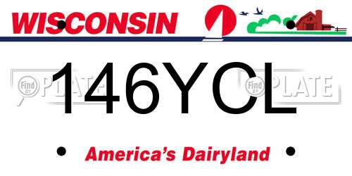 146YCL Wisconsin License Plate
