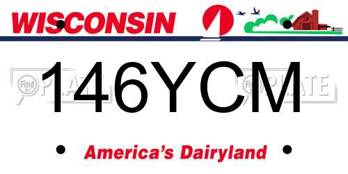 146YCM Wisconsin License Plate